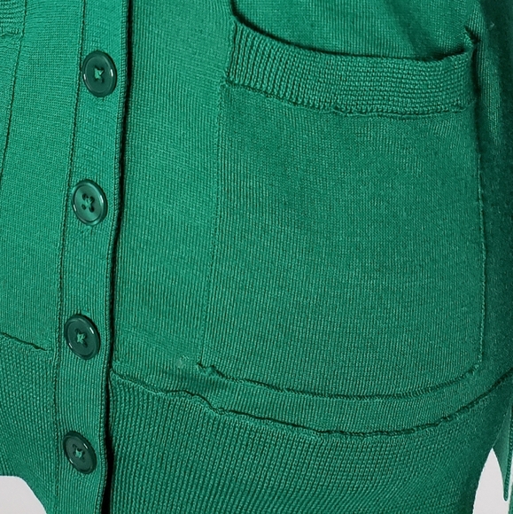 NEW Only Mine Kelly Merino Wool Preppy Green Lightweight Sweater Bohemian Summer - Picture 5 of 12